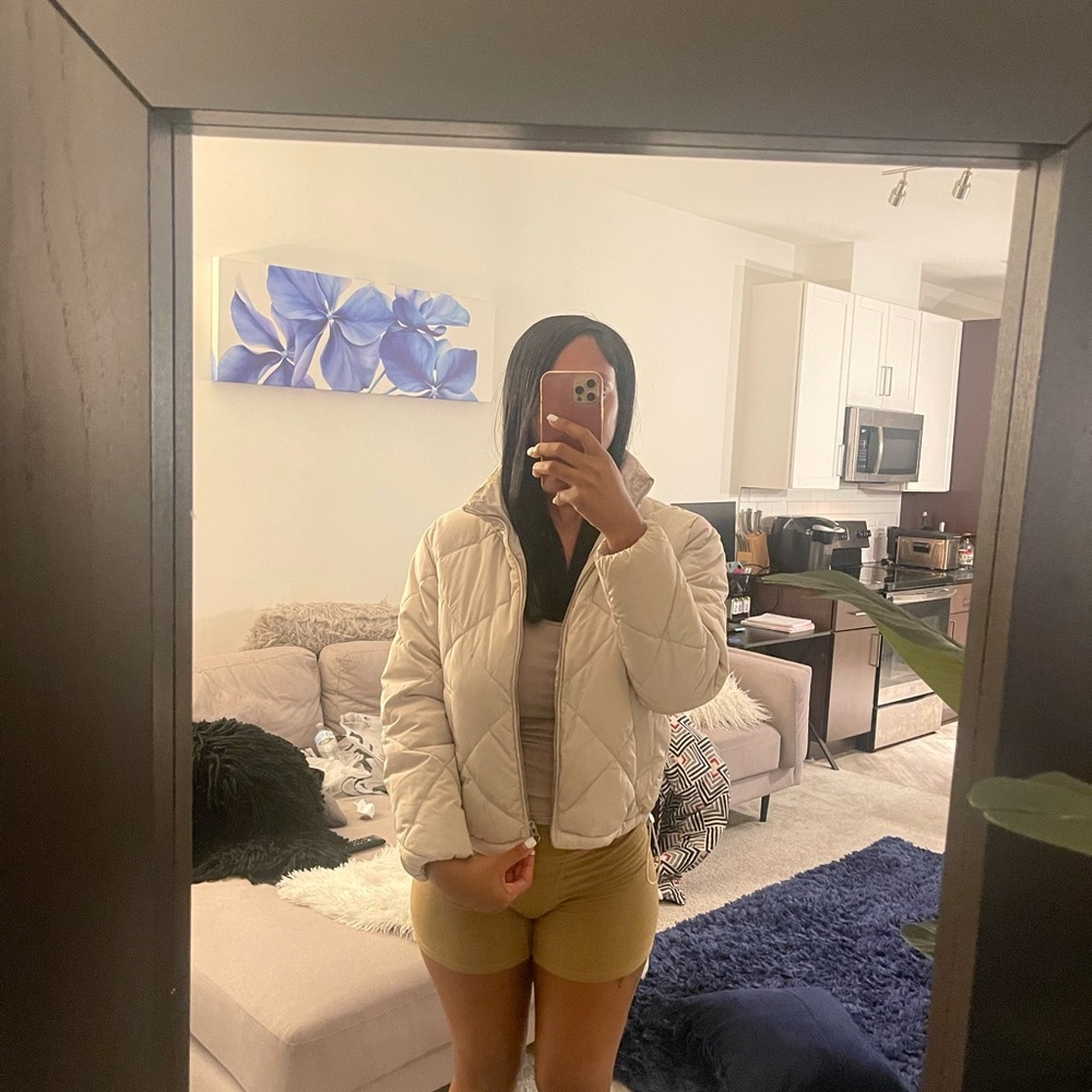 Beige Puffer Coat